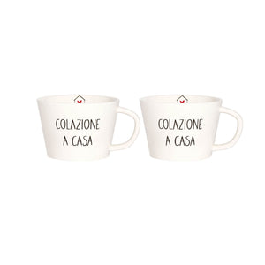 Set 2 Tazze per Colazione con Scritta - Simple Day