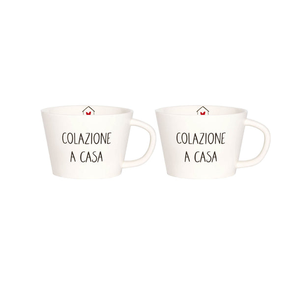 Set 2 Tazze per Colazione con Scritta - Simple Day