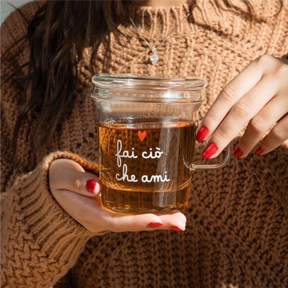 Tazza con Infusore in Vetro Borosilcato 400ML - Simple Day