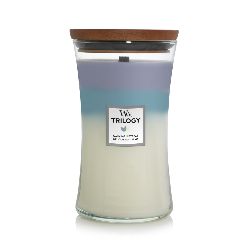 Candela a Clessidra Large Trilogy “Calming Retreat” – WoodWick