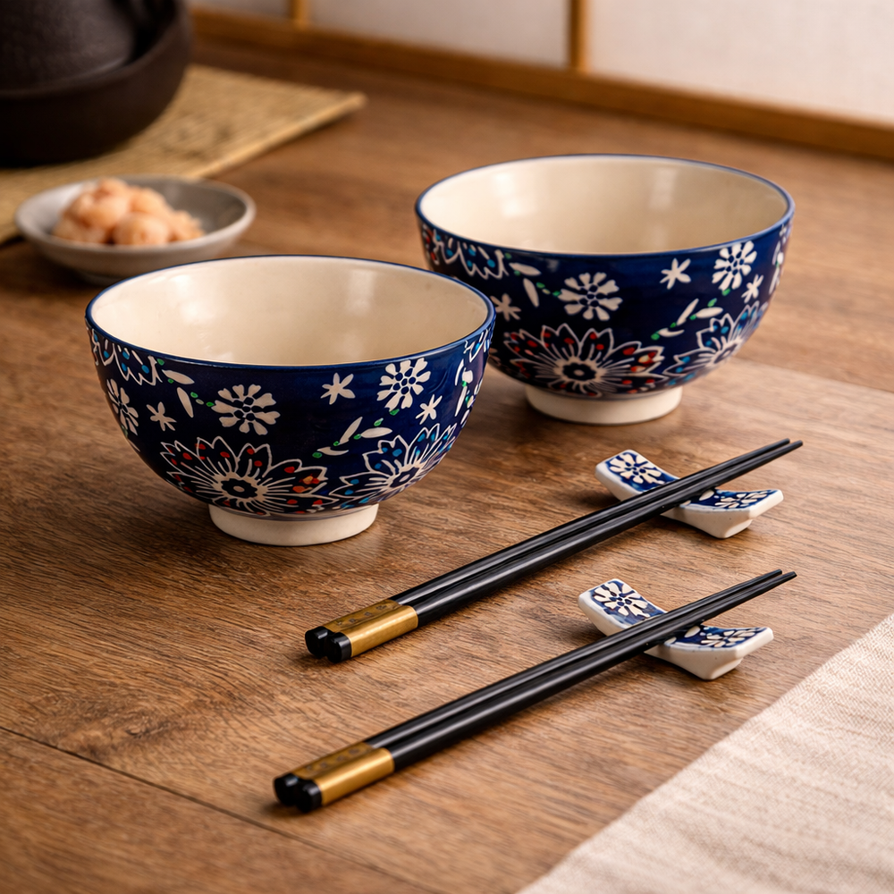 Set 2 Coppette con Bacchette e Portabacchette - WD Lifestyle